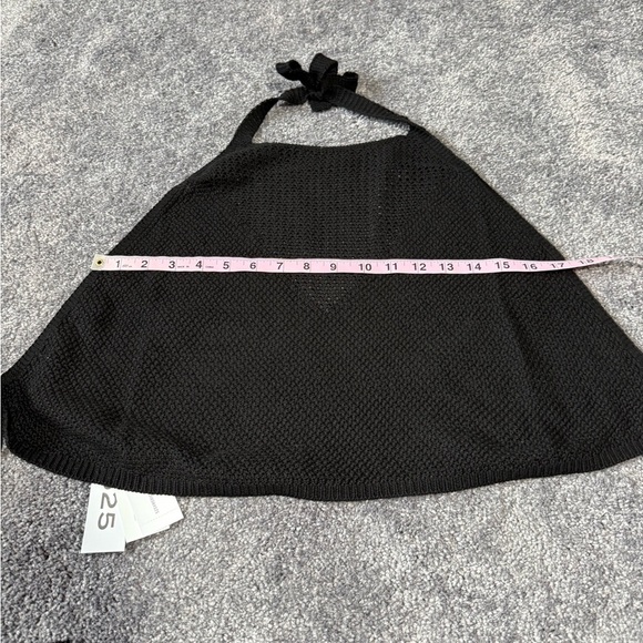 NWT 525 America Black Crochet Halter Tank Top 100% Cotton Women Size Small - Picture 6 of 6